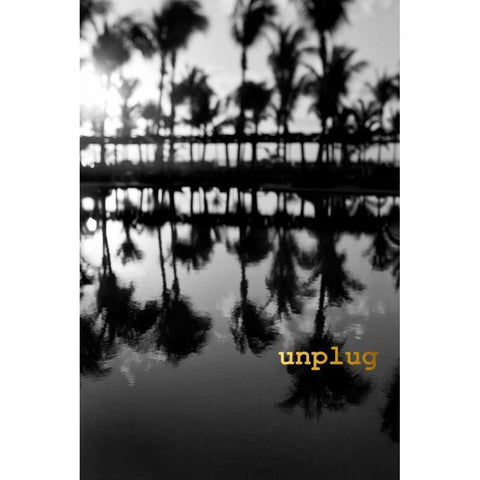 Palms Unplugged Gold Ornate Wood Framed Art Print with Double Matting by Telik, Tracey