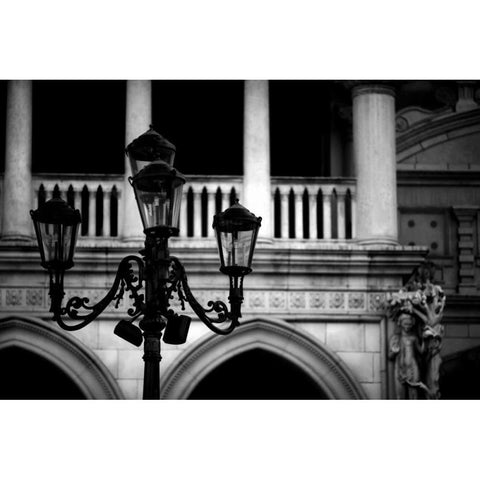 Venice rain Black Modern Wood Framed Art Print with Double Matting by Telik, Tracey