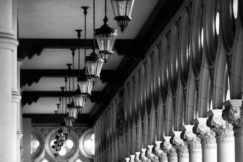 Venice repeat Black Ornate Wood Framed Art Print with Double Matting by Telik, Tracey