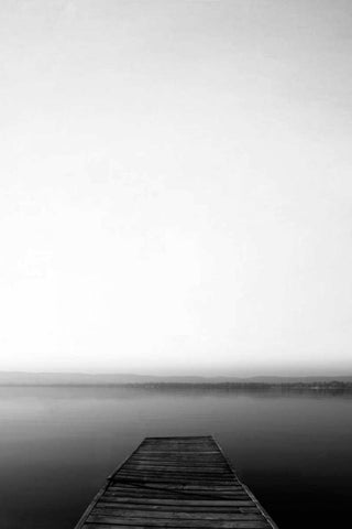 Strolling On The Pier Black Ornate Wood Framed Art Print with Double Matting by Telik, Tracey