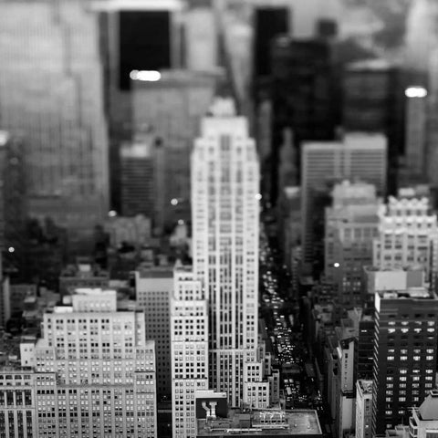 Fifth Ave NYC Black Modern Wood Framed Art Print with Double Matting by Telik, Tracey