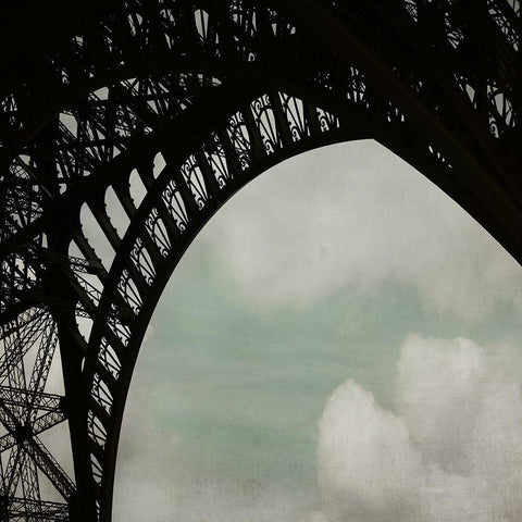 Eiffel Paris 1 Black Ornate Wood Framed Art Print with Double Matting by Telik, Tracey