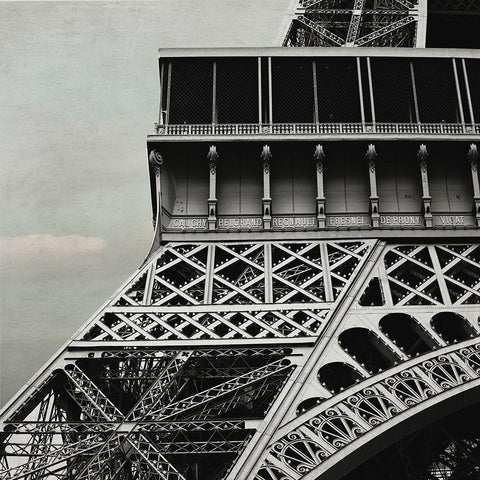 Eiffel Paris 3 Black Modern Wood Framed Art Print with Double Matting by Telik, Tracey