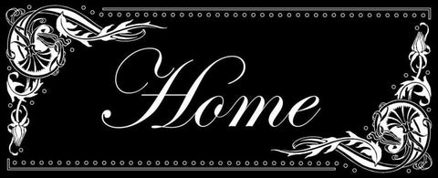 Home Black Ornate Wood Framed Art Print with Double Matting by Pazan, Tony