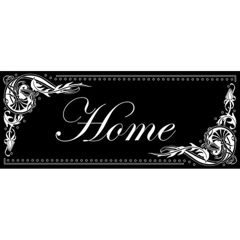 Home Black Modern Wood Framed Art Print by Pazan, Tony