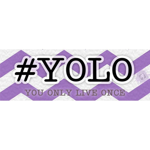 YOLO Instaquote B White Modern Wood Framed Art Print by Pazan, Tony