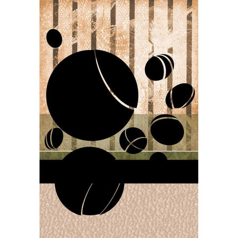 9 Ball White Modern Wood Framed Art Print by Pazan, Tony
