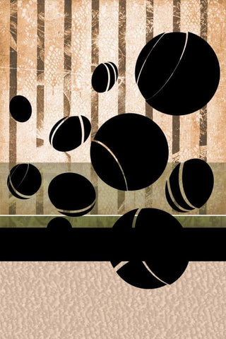 Ball On The Loose Black Ornate Wood Framed Art Print with Double Matting by Pazan, Tony