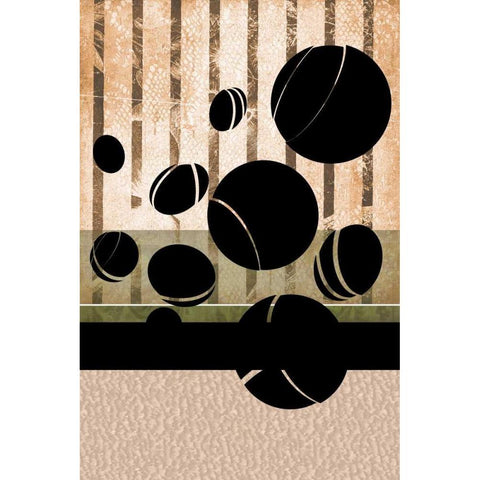 Ball On The Loose Black Modern Wood Framed Art Print by Pazan, Tony