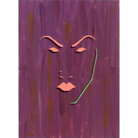 Mask Black Modern Wood Framed Art Print by Pazan, Tony