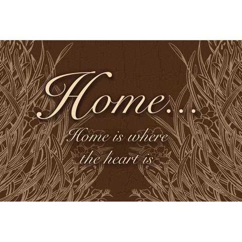 Home And Heart Black Modern Wood Framed Art Print with Double Matting by Pazan, Tony