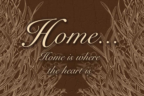 Home And Heart Black Ornate Wood Framed Art Print with Double Matting by Pazan, Tony