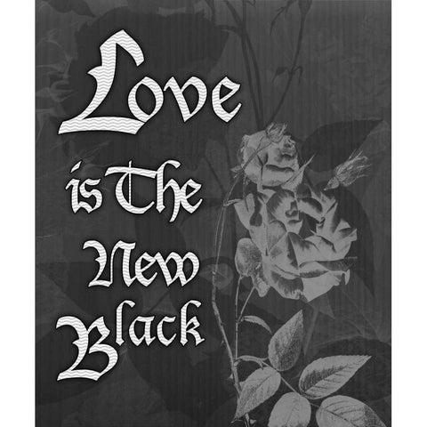 Love And Black Gold Ornate Wood Framed Art Print with Double Matting by Pazan, Tony