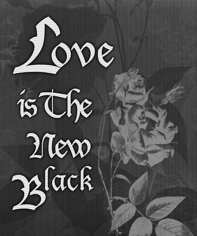 Love And Black Black Ornate Wood Framed Art Print with Double Matting by Pazan, Tony