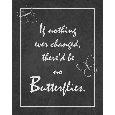 Butterflies Black Modern Wood Framed Art Print with Double Matting by Pazan, Tony