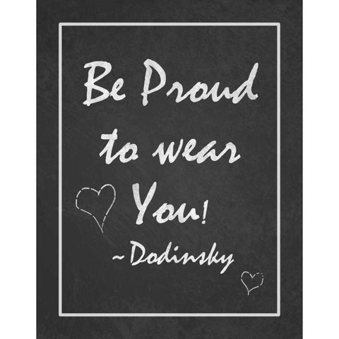 Be Proud Black Modern Wood Framed Art Print with Double Matting by Pazan, Tony