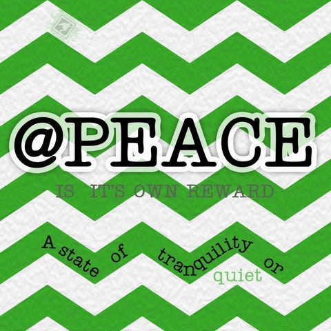 Peace Instaquote White Modern Wood Framed Art Print with Double Matting by Pazan, Tony