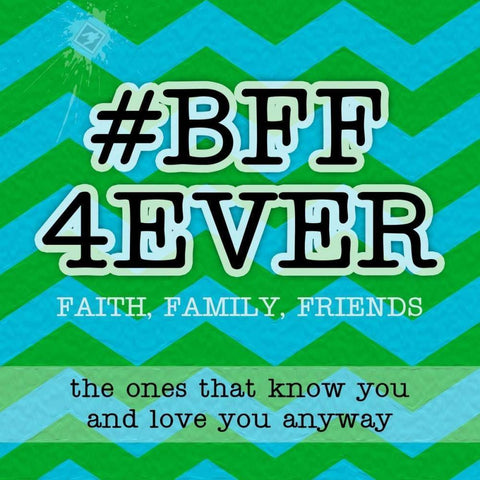 BFF 4Ever Black Modern Wood Framed Art Print with Double Matting by Pazan, Tony