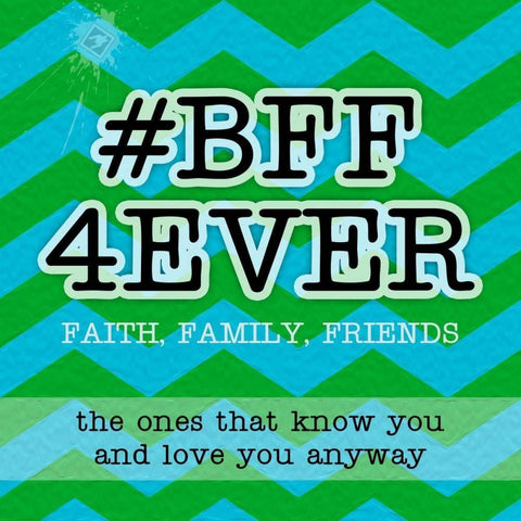 BFF 4Ever Black Ornate Wood Framed Art Print with Double Matting by Pazan, Tony