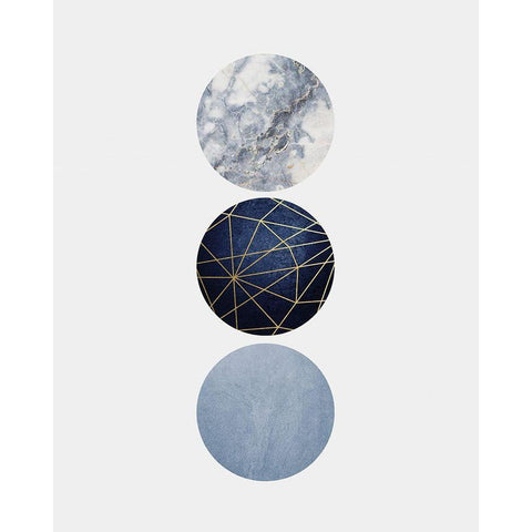 Navy Gold Black Modern Wood Framed Art Print by Urban Epiphany