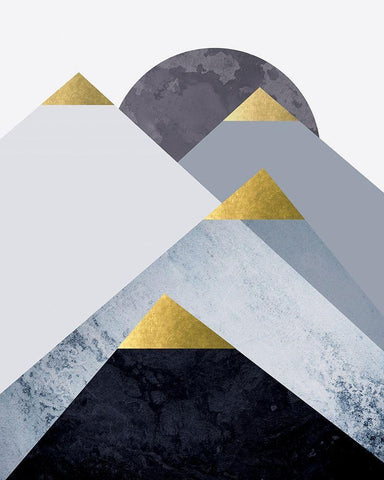 Mountains 2 Black Ornate Wood Framed Art Print with Double Matting by Urban Epiphany