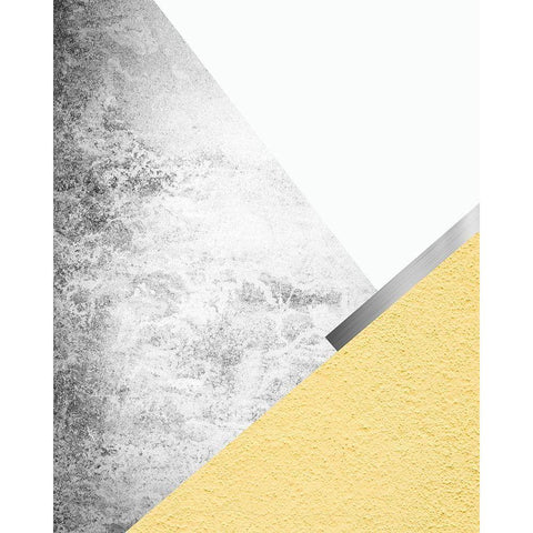 Yellow and Grey Mountains Black Modern Wood Framed Art Print by Urban Epiphany
