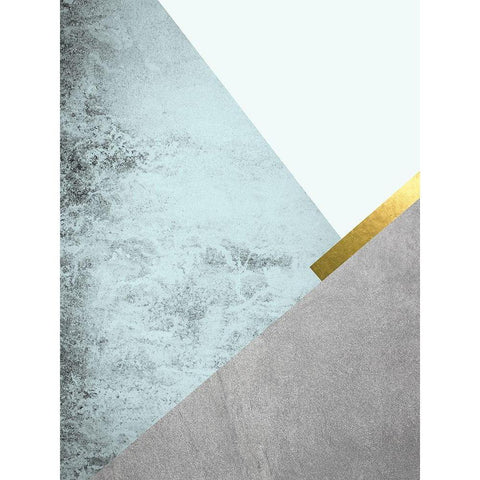 Turquoise Mountains 1 Black Modern Wood Framed Art Print by Urban Epiphany