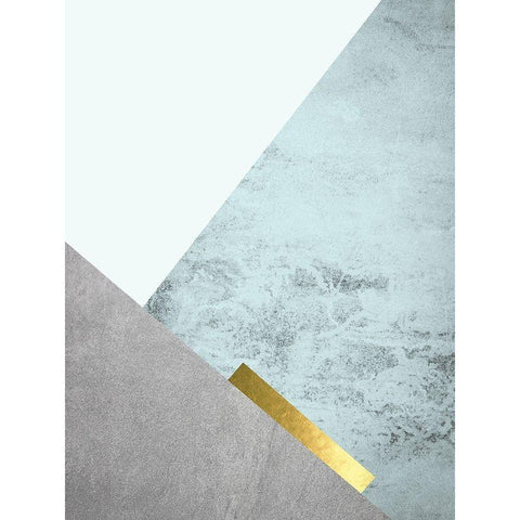 Turquoise Mountains 3 Black Modern Wood Framed Art Print by Urban Epiphany