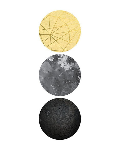 Yellow and Black Geo Black Ornate Wood Framed Art Print with Double Matting by Urban Epiphany