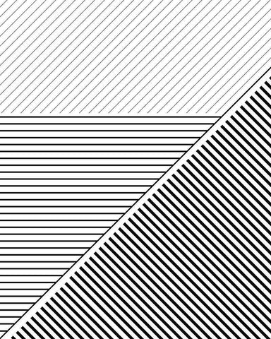 BW Geo Lines 2 White Modern Wood Framed Art Print with Double Matting by Urban Epiphany