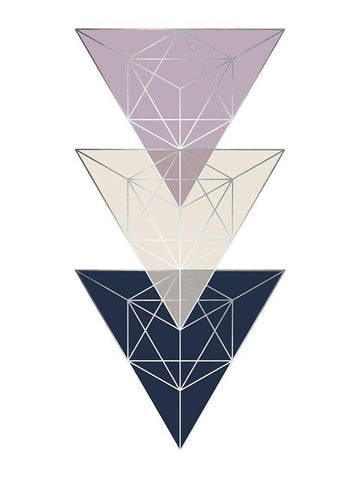 Geo Triangle SoftLuxe Black Ornate Wood Framed Art Print with Double Matting by Urban Epiphany