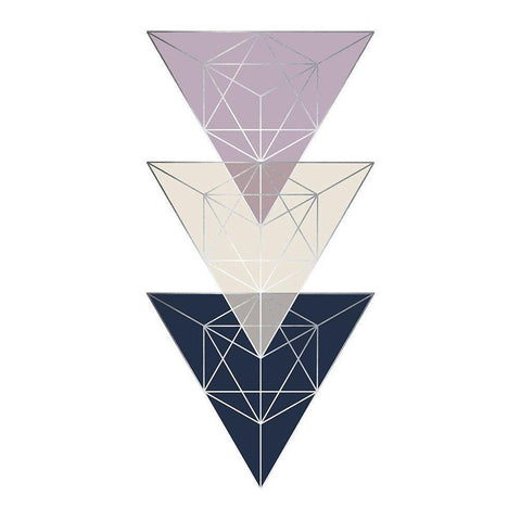 Geo Triangle SoftLuxe Gold Ornate Wood Framed Art Print with Double Matting by Urban Epiphany