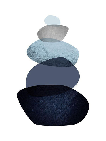 Balance White Modern Wood Framed Art Print with Double Matting by Urban Epiphany