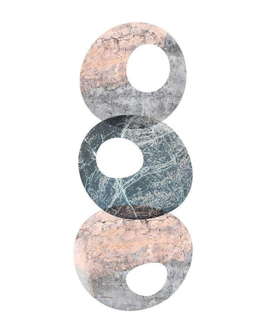 Scandinavian Balance 1 White Modern Wood Framed Art Print with Double Matting by Urban Epiphany