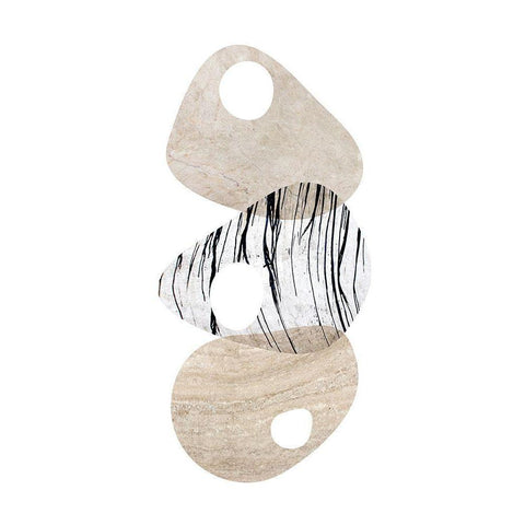 Scandinavian Balance Neutral 3 Black Modern Wood Framed Art Print by Urban Epiphany