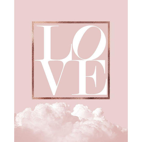 Love Joy Geo 1 Black Modern Wood Framed Art Print with Double Matting by Urban Epiphany