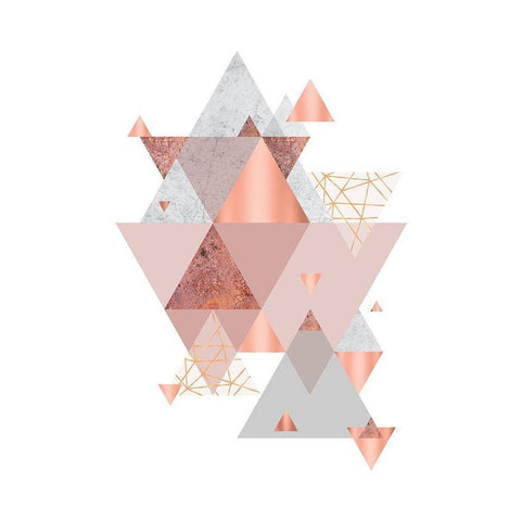 Love Joy Geo 2 White Modern Wood Framed Art Print by Urban Epiphany