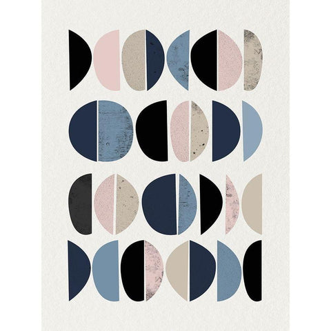 Mid Century Soft Luxe 8 Black Modern Wood Framed Art Print by Urban Epiphany