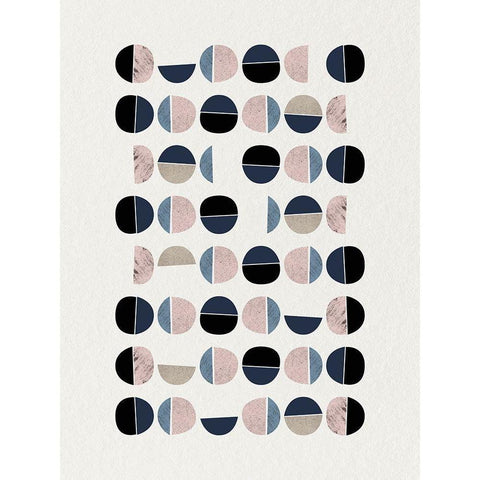 Mid Century Soft Luxe 9 White Modern Wood Framed Art Print by Urban Epiphany