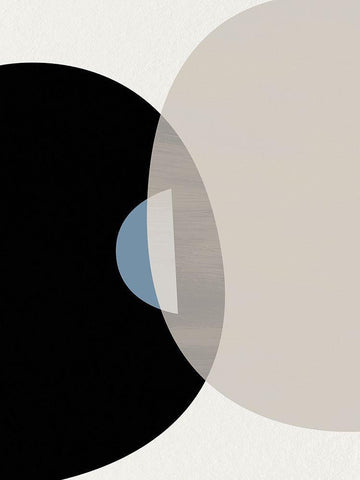 Mid Century Abstract 2 Black Ornate Wood Framed Art Print with Double Matting by Urban Epiphany