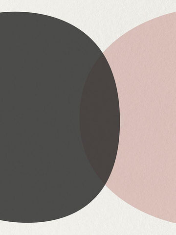 Minimalist Circles 1 Black Ornate Wood Framed Art Print with Double Matting by Urban Epiphany
