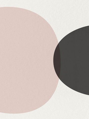 Minimalist Circles 2 Black Ornate Wood Framed Art Print with Double Matting by Urban Epiphany