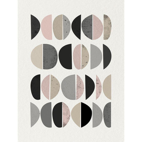 Minimalist Circles 8 White Modern Wood Framed Art Print by Urban Epiphany