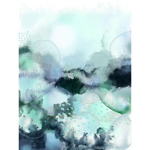 Evolving Ocean 1 White Modern Wood Framed Art Print by Urban Epiphany