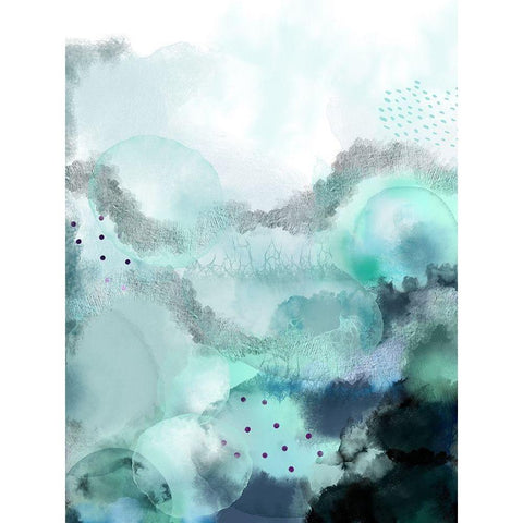 Evolving Ocean 2 White Modern Wood Framed Art Print by Urban Epiphany