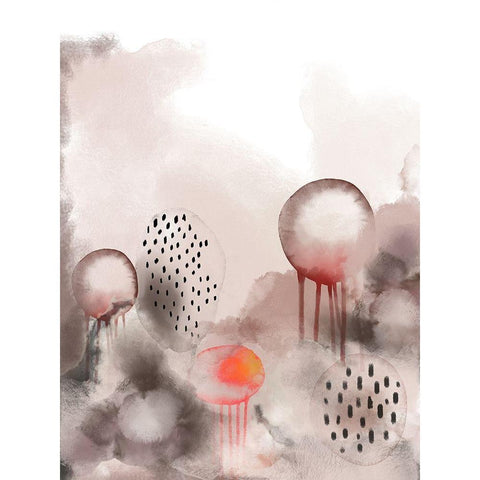 Togetherness Black Modern Wood Framed Art Print by Urban Epiphany