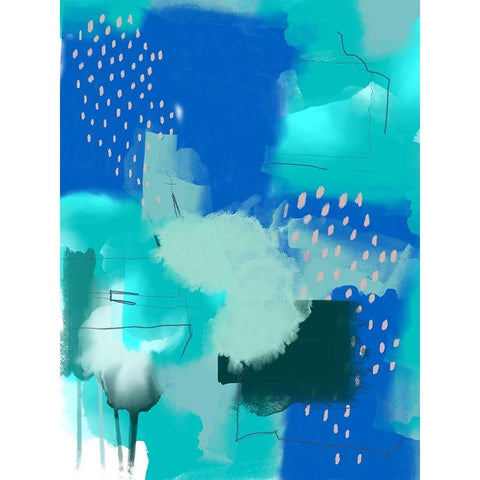 Scandi Abstract Black Modern Wood Framed Art Print by Urban Epiphany