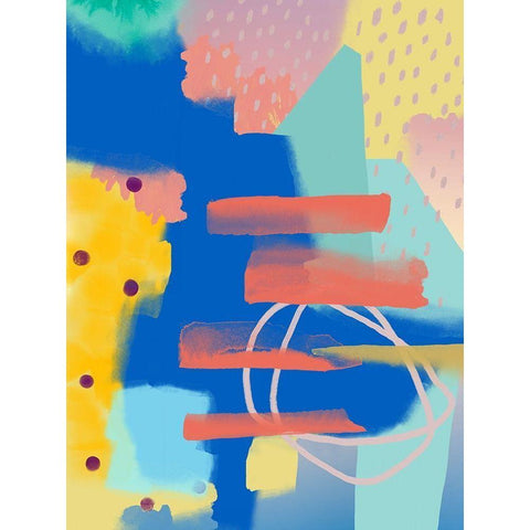 Summer Scandi White Modern Wood Framed Art Print by Urban Epiphany