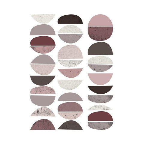 Mid Century ColorDew Burgundy 2 White Modern Wood Framed Art Print by Urban Epiphany