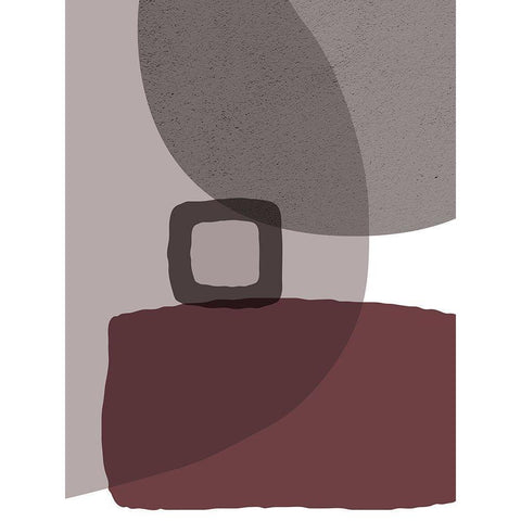 Mid Century ColorDew Burgundy 5 White Modern Wood Framed Art Print by Urban Epiphany